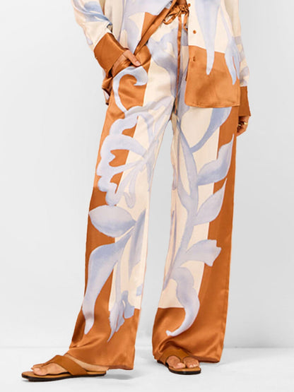 Completo Golden Leaf – Camicia Oversize e Pantaloni Coordinati